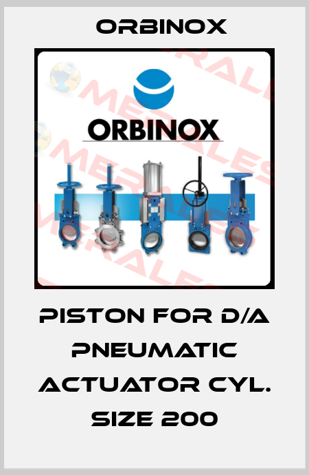 Piston for d/a Pneumatic Actuator Cyl. Size 200 Orbinox