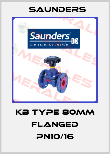 KB Type 80mm Flanged PN10/16 Saunders