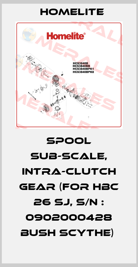 SPOOL SUB-SCALE, INTRA-CLUTCH GEAR (FOR HBC 26 SJ, S/N : 0902000428 BUSH SCYTHE)  Homelite