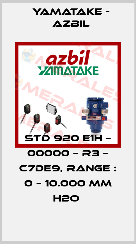 STD 920 E1H – 00000 – R3 – C7DE9, RANGE : 0 – 10.000 MM H2O  Yamatake - Azbil