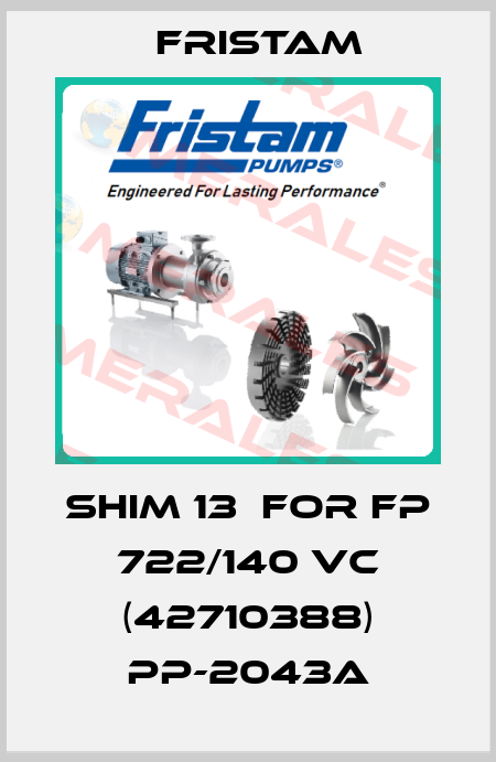 shim 13  for FP 722/140 VC (42710388) PP-2043A Fristam