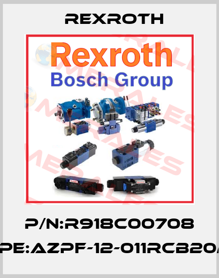 P/N:R918C00708 Type:AZPF-12-011RCB20MB Rexroth
