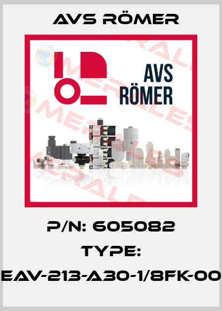 p/n: 605082 type: EAV-213-A30-1/8FK-00 Avs Römer