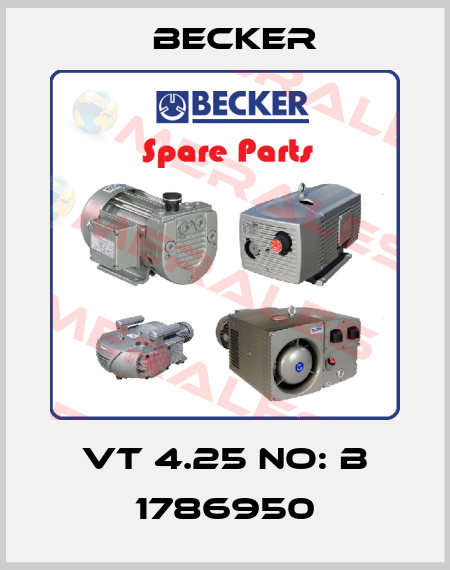 VT 4.25 No: B 1786950 Becker