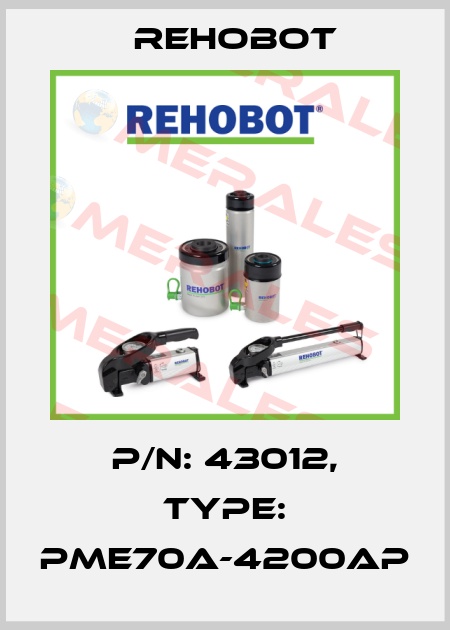 p/n: 43012, Type: PME70A-4200AP Rehobot