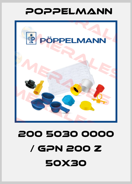 200 5030 0000 / GPN 200 Z 50X30 Poppelmann
