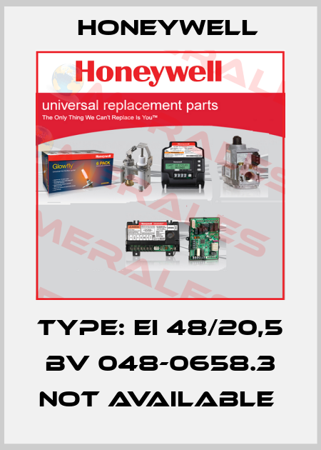 TYPE: EI 48/20,5 BV 048-0658.3 not available  Honeywell