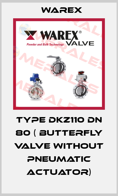 Type DKZ110 DN 80 ( butterfly valve without pneumatic actuator) Warex