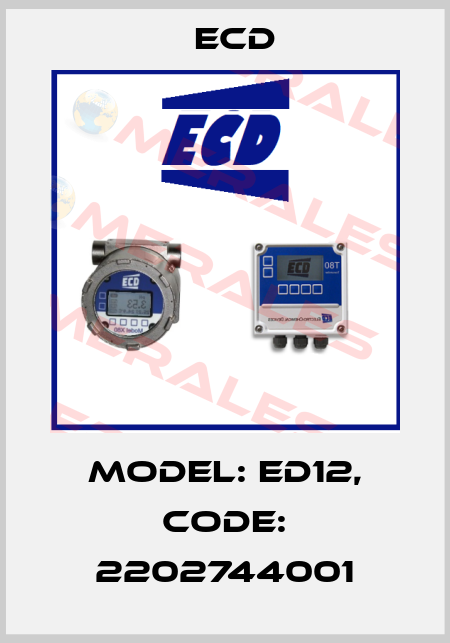 Model: ED12, Code: 2202744001 Ecd