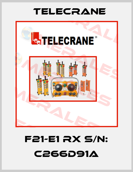 F21-E1 RX S/N: C266D91A Telecrane