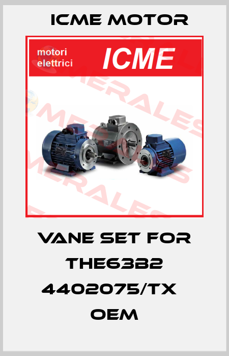 Vane set for THE63B2 4402075/TX   OEM Icme Motor