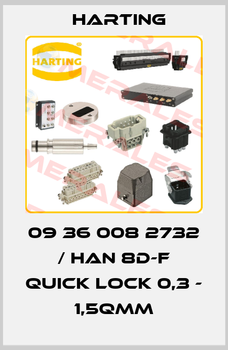 09 36 008 2732 / Han 8D-F Quick Lock 0,3 - 1,5qmm Harting
