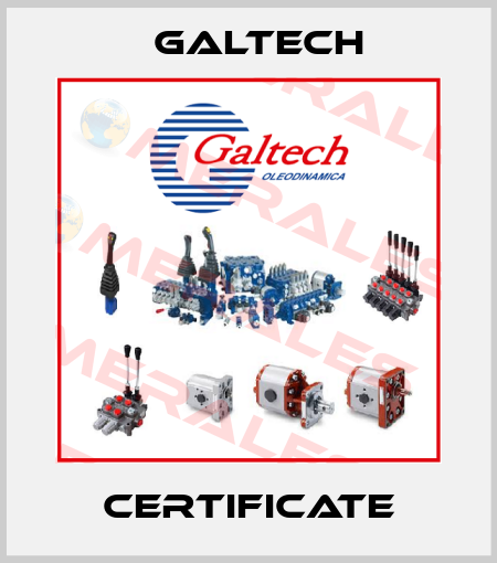 certificate Galtech