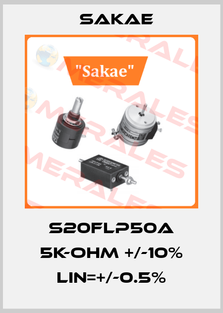 S20FLP50A 5K-OHM +/-10% Lin=+/-0.5% Sakae