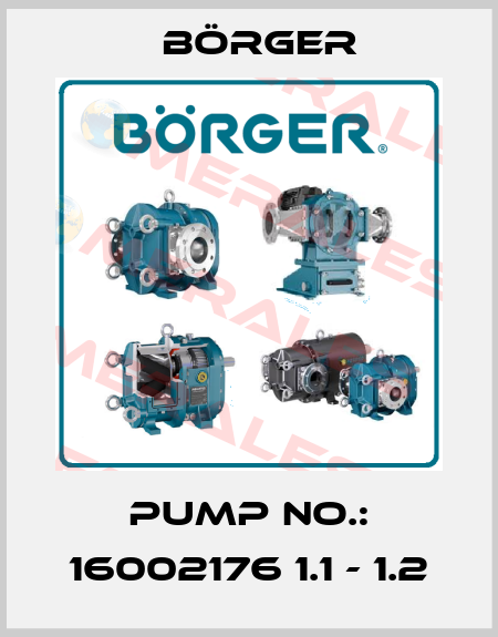 Pump No.: 16002176 1.1 - 1.2 Börger