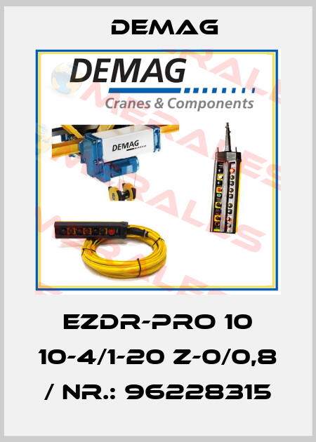 EZDR-PRO 10 10-4/1-20 Z-0/0,8 / Nr.: 96228315 Demag