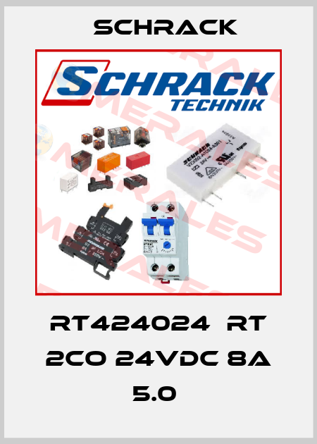 RT424024  RT 2CO 24VDC 8A 5.0  Schrack