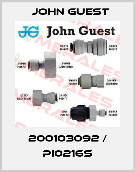 200103092 / PI0216S John Guest