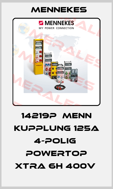 14219P  Menn Kupplung 125A 4-polig  PowerTOP Xtra 6H 400V  Mennekes