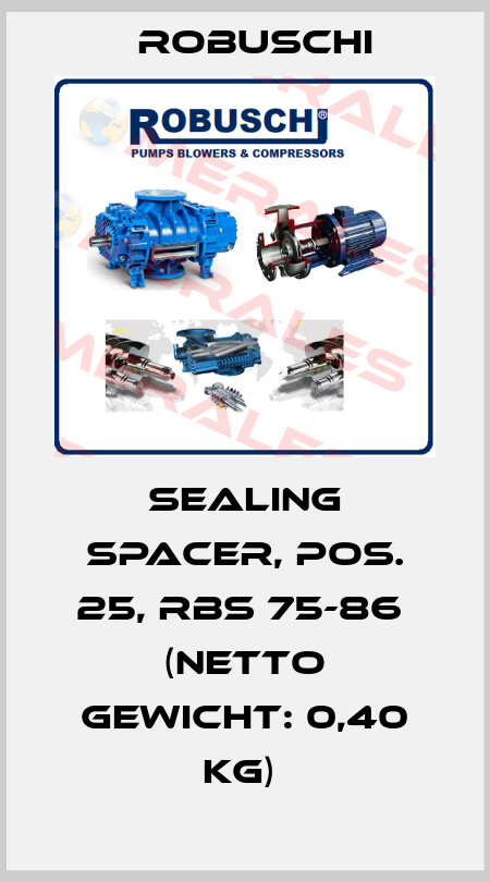Sealing Spacer, Pos. 25, RBS 75-86  (netto Gewicht: 0,40 kg)  Robuschi