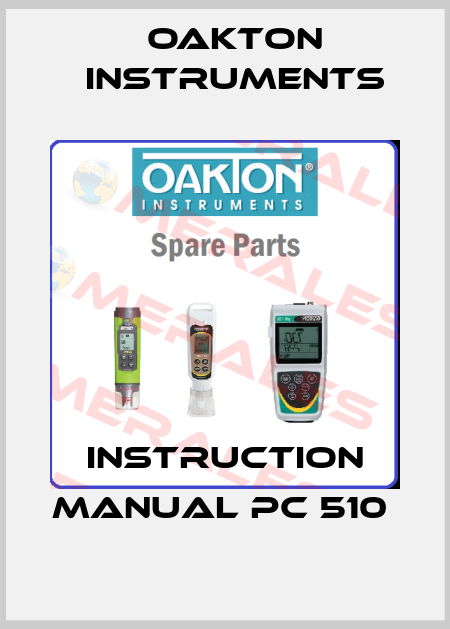 Instruction Manual PC 510  Oakton Instruments