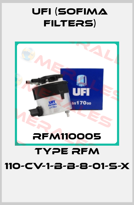 RFM110005 Type RFM 110-CV-1-B-B-8-01-S-X Ufi (SOFIMA FILTERS)