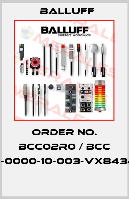 Order No. BCC02R0 / BCC M324-0000-10-003-VX8434-050  Balluff