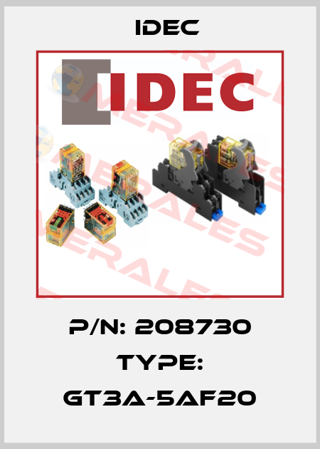 P/N: 208730 Type: GT3A-5AF20 Idec