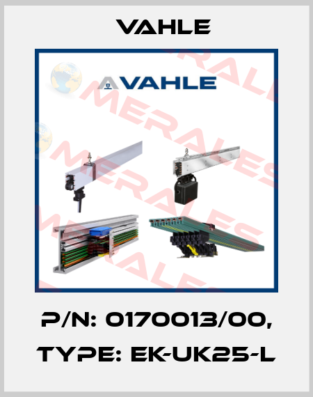 P/n: 0170013/00, Type: EK-UK25-L Vahle