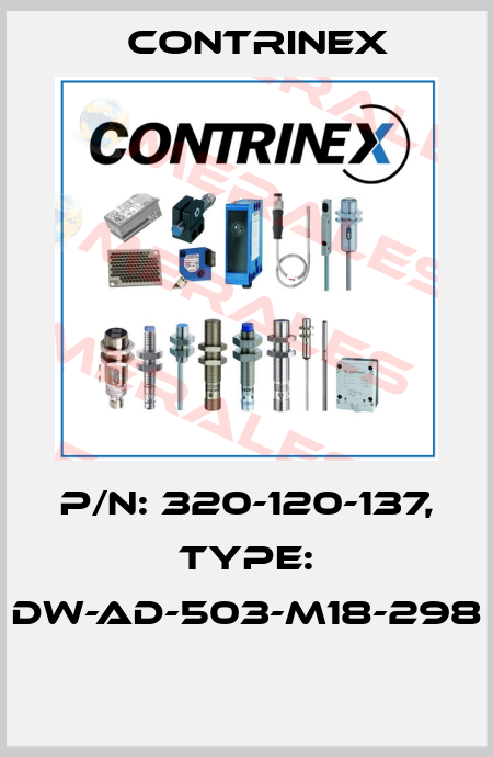 P/N: 320-120-137, Type: DW-AD-503-M18-298  Contrinex