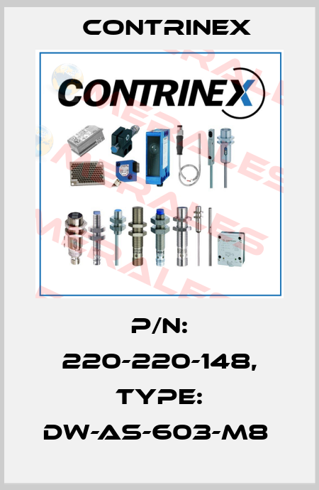 P/N: 220-220-148, Type: DW-AS-603-M8  Contrinex