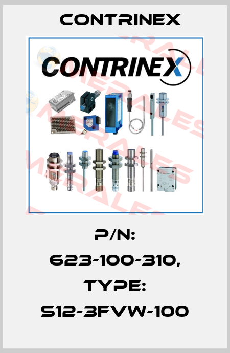 p/n: 623-100-310, Type: S12-3FVW-100 Contrinex