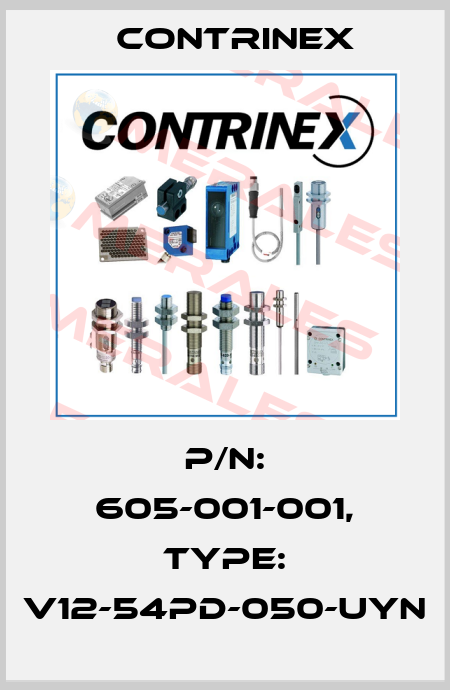 p/n: 605-001-001, Type: V12-54PD-050-UYN Contrinex