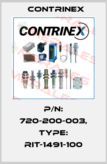 p/n: 720-200-003, Type: RIT-1491-100 Contrinex