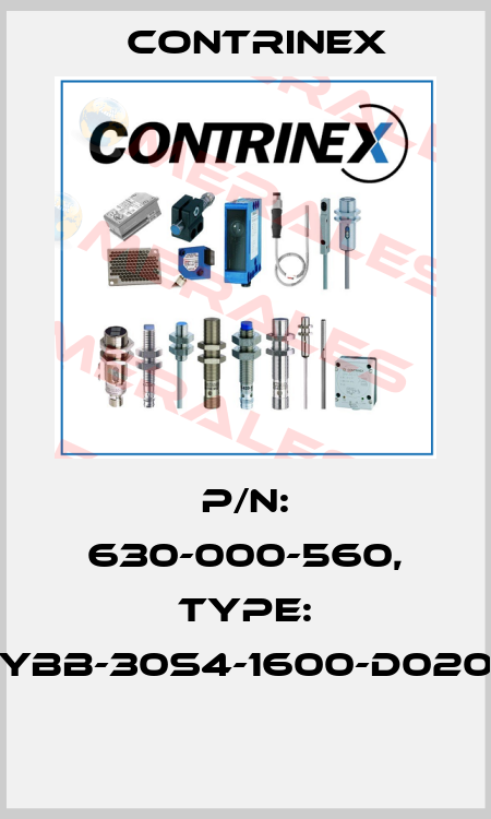 P/N: 630-000-560, Type: YBB-30S4-1600-D020  Contrinex