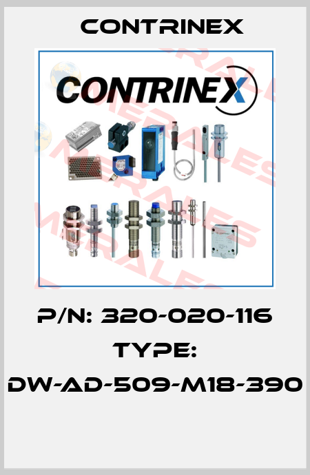 P/N: 320-020-116 Type: DW-AD-509-M18-390  Contrinex