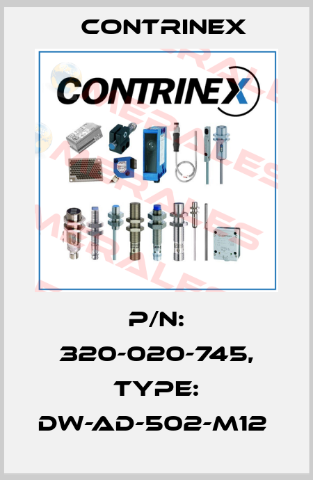 P/N: 320-020-745, Type: DW-AD-502-M12  Contrinex
