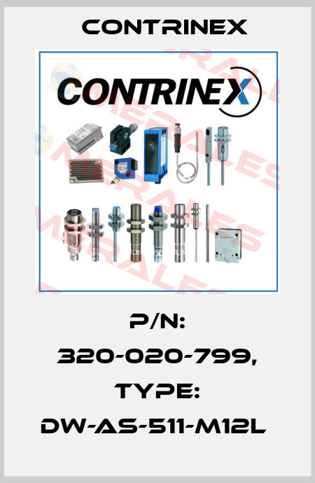 P/N: 320-020-799, Type: DW-AS-511-M12L  Contrinex