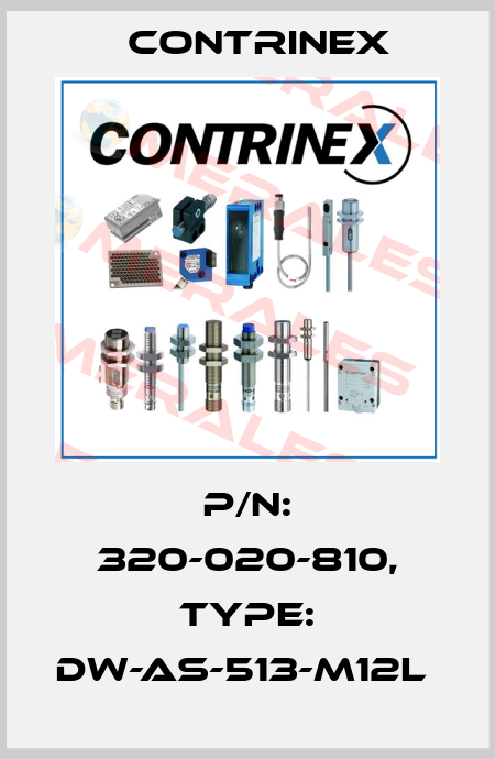 P/N: 320-020-810, Type: DW-AS-513-M12L  Contrinex