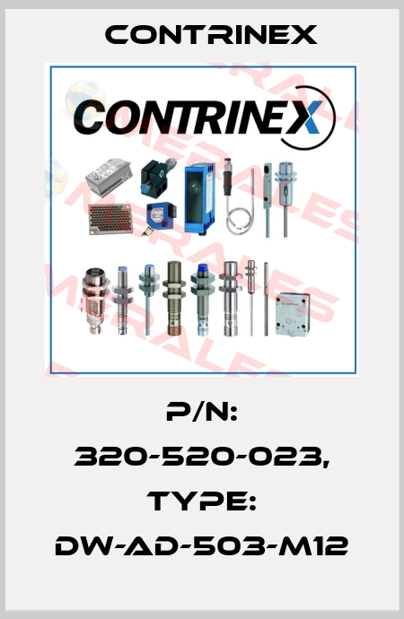 p/n: 320-520-023, Type: DW-AD-503-M12 Contrinex
