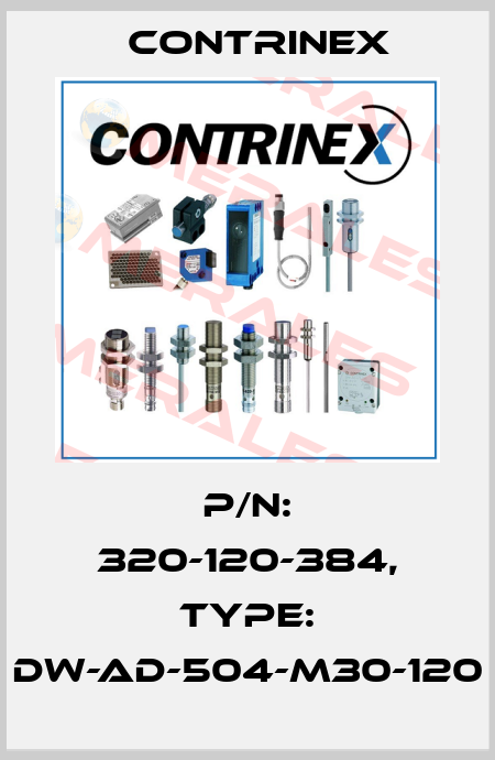 p/n: 320-120-384, Type: DW-AD-504-M30-120 Contrinex