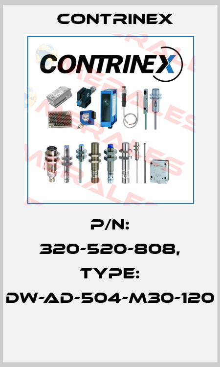 P/N: 320-520-808, Type: DW-AD-504-M30-120  Contrinex