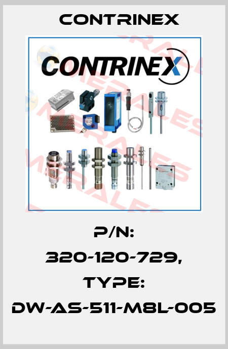 p/n: 320-120-729, Type: DW-AS-511-M8L-005 Contrinex