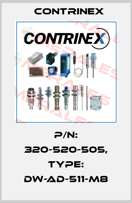 p/n: 320-520-505, Type: DW-AD-511-M8 Contrinex