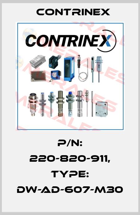 p/n: 220-820-911, Type: DW-AD-607-M30 Contrinex