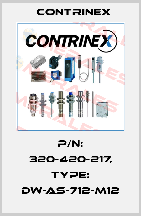 p/n: 320-420-217, Type: DW-AS-712-M12 Contrinex