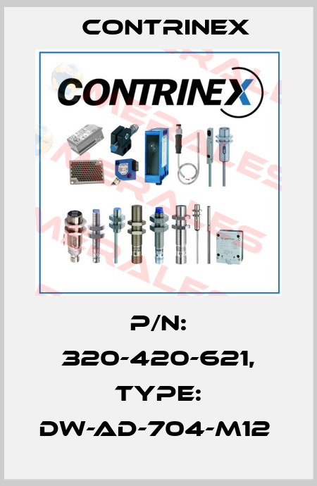 P/N: 320-420-621, Type: DW-AD-704-M12  Contrinex
