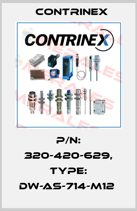 P/N: 320-420-629, Type: DW-AS-714-M12  Contrinex
