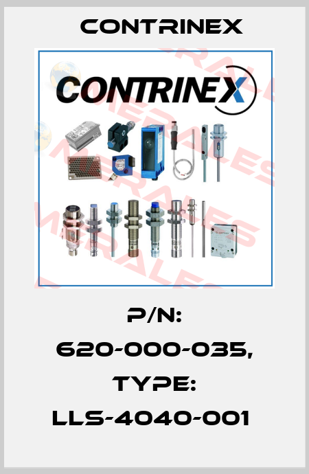 P/N: 620-000-035, Type: LLS-4040-001  Contrinex