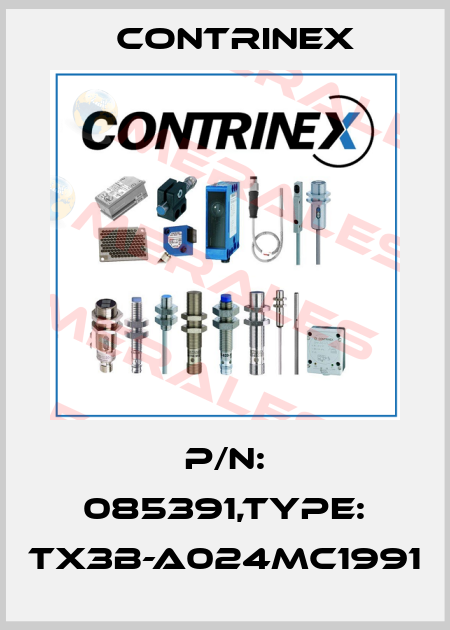 P/N: 085391,Type: TX3B-A024MC1991 Contrinex